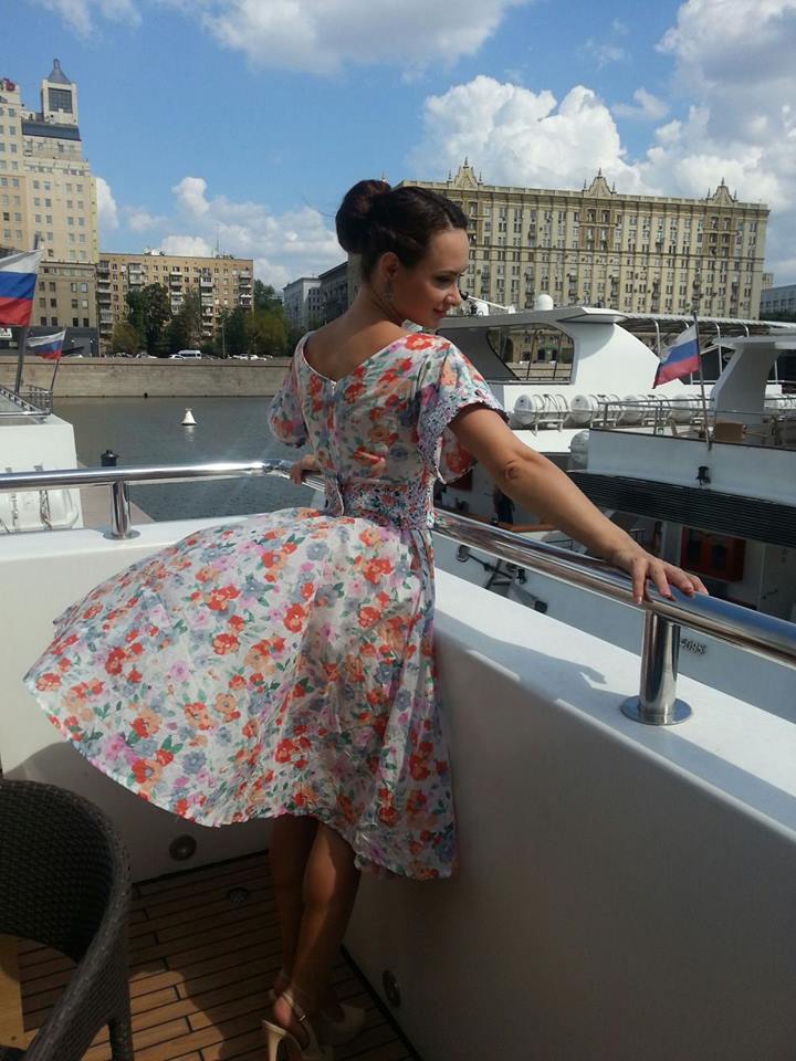 Мария Гуфранова в красивом платье