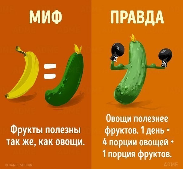 овощи полезнее фруктов