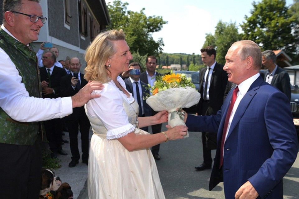 Путин на свадьбе главы австрийского МИД